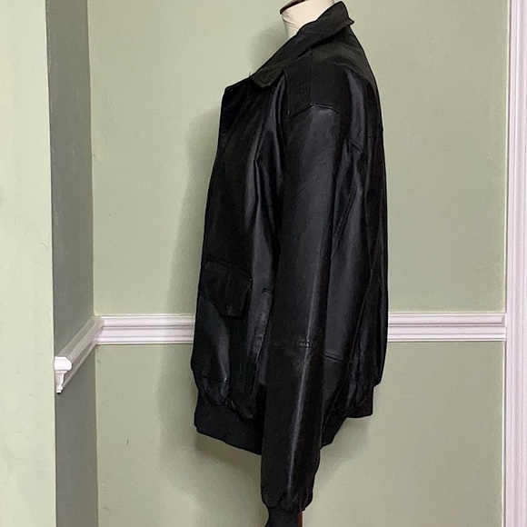Premier Black Leather Men’s Jacket Size Medium, Preowned - Picture 2 of 10